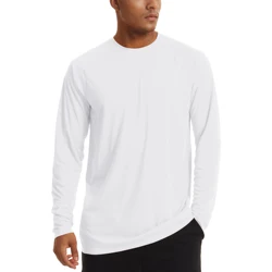 Men's Spring Round Collar Sun Protection T-Shirt UPF 50+ UV Long Sleeve Multi Color Fashion Shirt