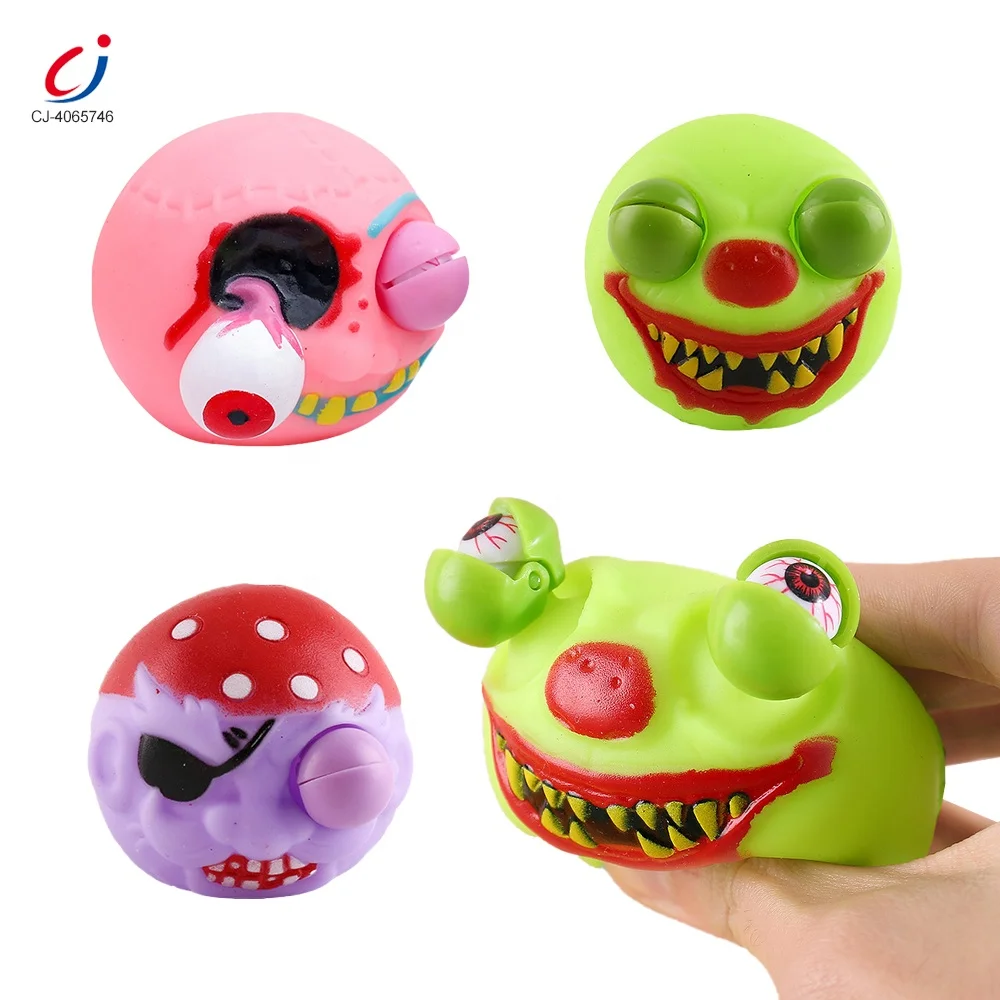 Chengji halloween fidget eyes pop out squeeze toys silicone stress reliever antistress novelty squishy eye pop squeeze toy