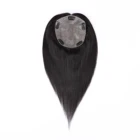 Hair Wig 9A 100% Human Hair Topper Silk Base Clip In Straight Hairpiece Human Hair Topper Wig
