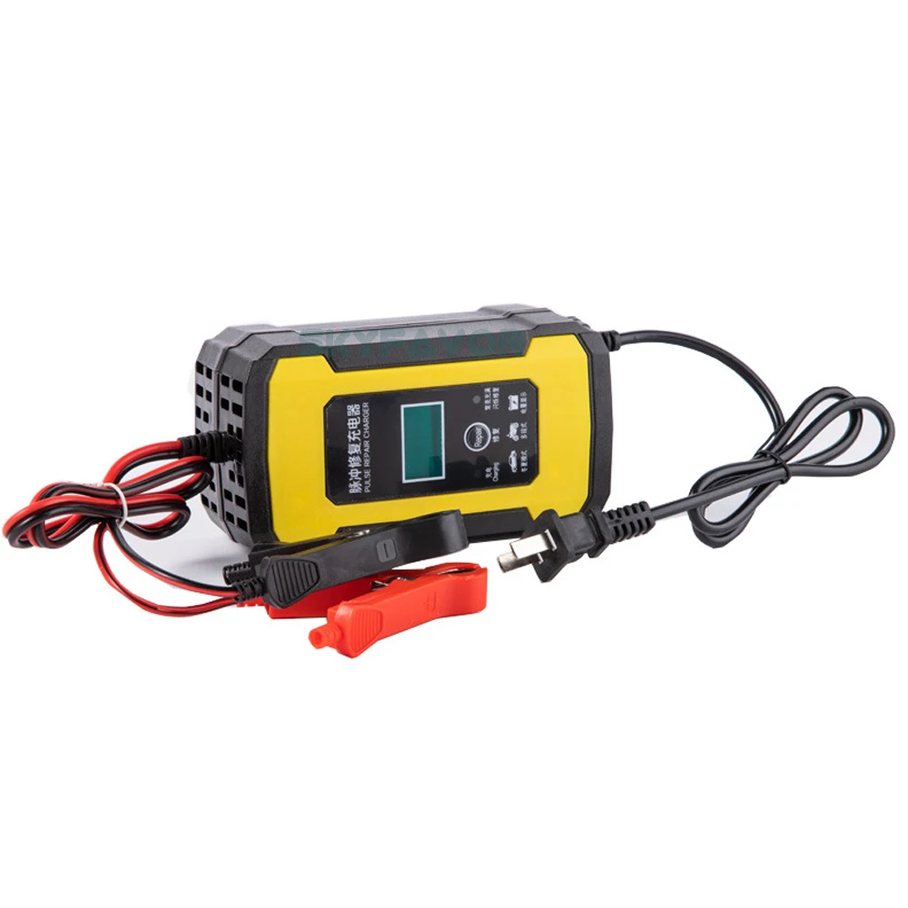 Automatic Intelligent 12V battery charger 12V 6A fast Pulse Repair lead acid battery charger for car motorcycle truck batteries