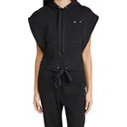 Jersey Hoodie Jersey 2021 New Design Fitness Knit Jersey Ribbed Crop Hoodie Casual Sports Pullover Sleeveless Hoodie