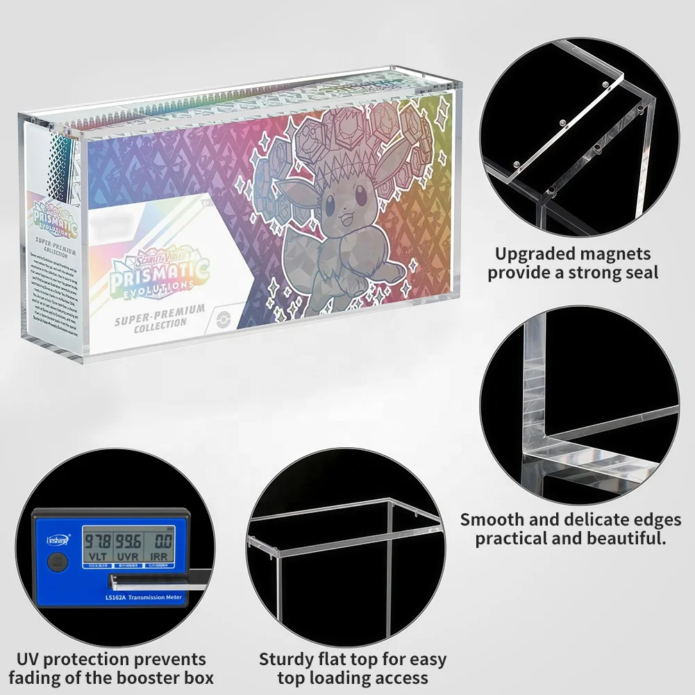 product strong magnetic uv protective acrylic display protector case pokemon prismatic evolutions super premium collection spc box-6