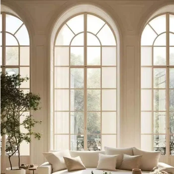 ALUFRONT Modern White Aluminum Alloy Metal Glass Doors Interior Bathroom Double Glazing French Doors for Houses Hotel Apartment