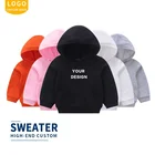Boys Hoodies High Quality Spring Fall Children Plain Boys Hoodies 100% Cotton For Kids Baby Custom
