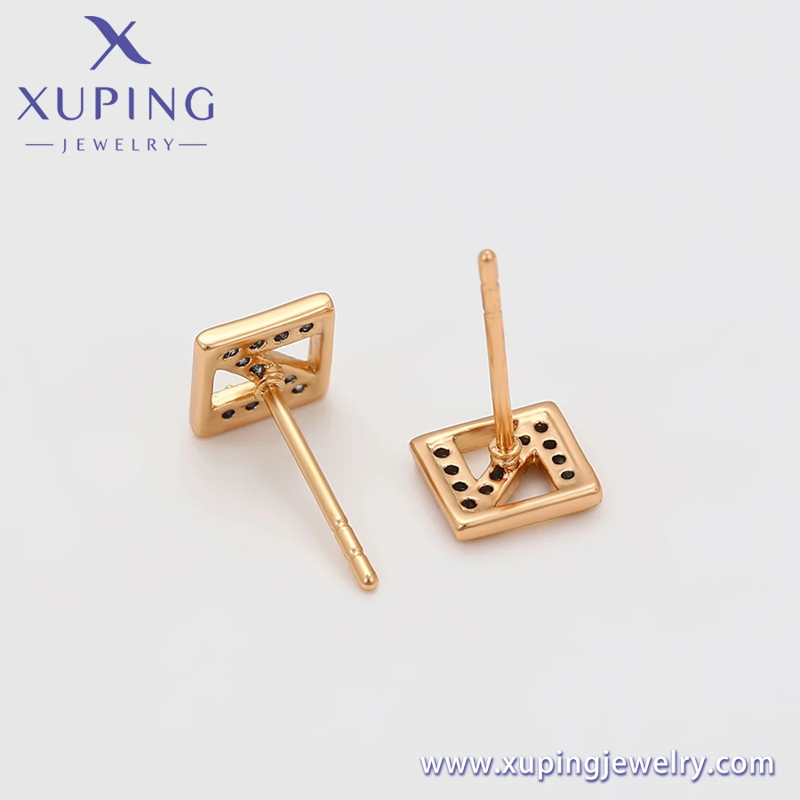 A00370945 xuping jewelry fashion simplicity Z earring 18K gold color Elegant Simple stud earrings