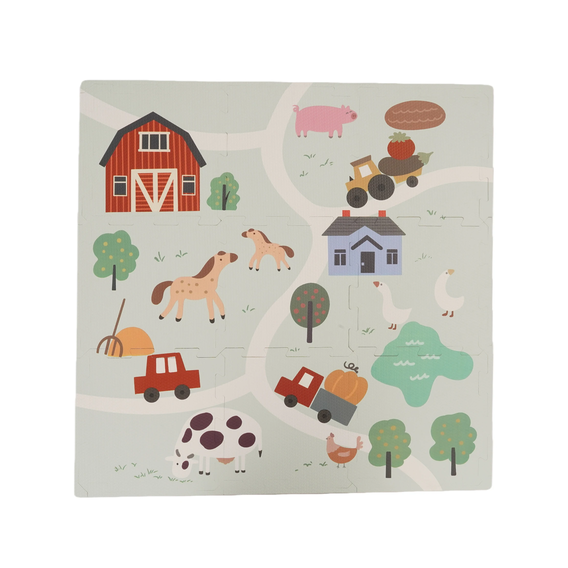 Hydefoam Durable Top Layer EVA Geometry Transfer Printing Baby Play Mat for High Traffic Daycare Centers supplier