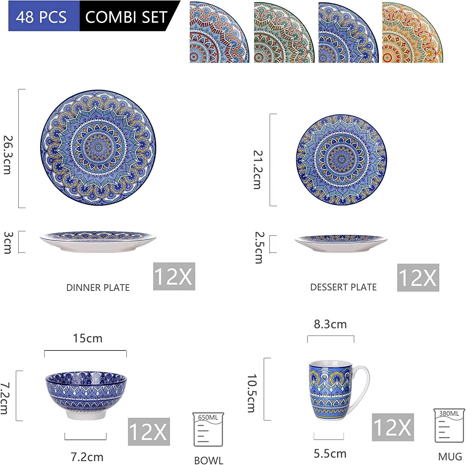 Customized New Brand Dinner Set Square Plate Dinner Set Dinner Table