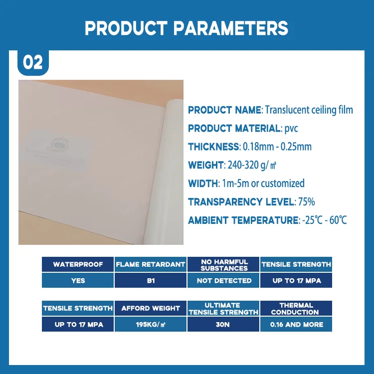 up to 60 meters wide white translucent ceiling film-33