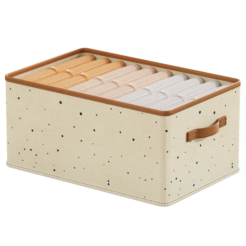2024 New Closet Organizers for Clothes Storage Foldable Storage Boxes with Lids Fabric Clothes Organizer with Handle