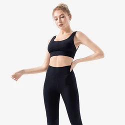 Wholesale High Performance Elastic Comfortable Breathable Girl Seamless Active Woman Leggings Clothes Yoga Set