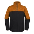 Customized 2 Colour Combined Cheap Soft Lightweight Sport Leisure Delivery Club Emboss Polar Fleece Softshell Jacket
