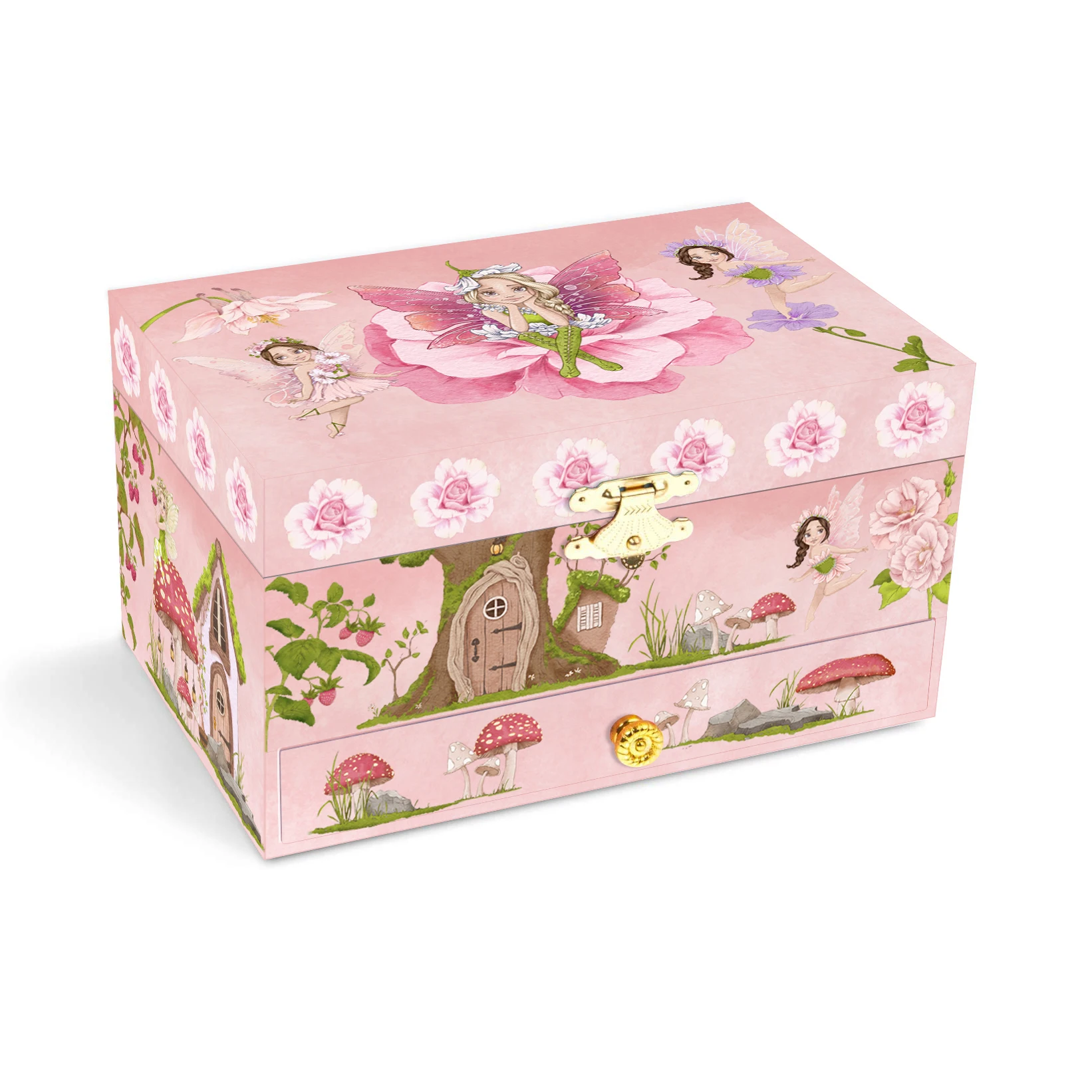 Ever Bright Custom Pure White Dance Ballerina Unicorn Music Box Ballerina Jewelry Music Box With Drawer For Girls & Boy Gift