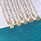 Jewelry Personalized Custom Alphabet Letter 18K Gold Pendant Chain Jewelry Necklace Set With Initial For Women