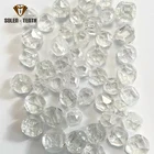 Diamond Synthetic Lab Grown Uncut Raw Material 1 Ct White Rough Diamond