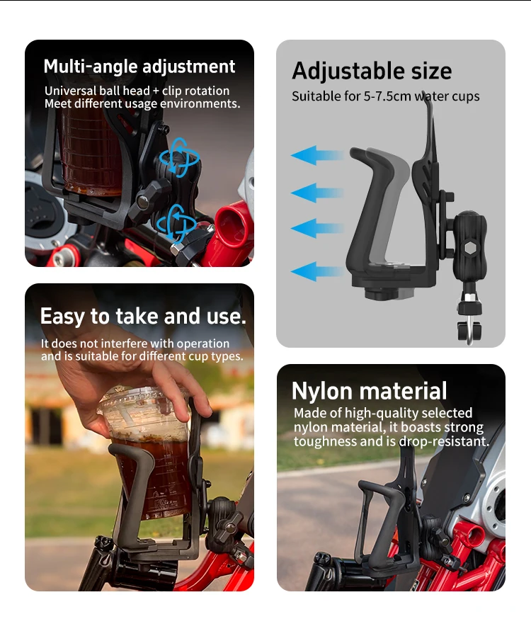 cup holder quick release adjustable aluminum alloy flexible universal fit-3