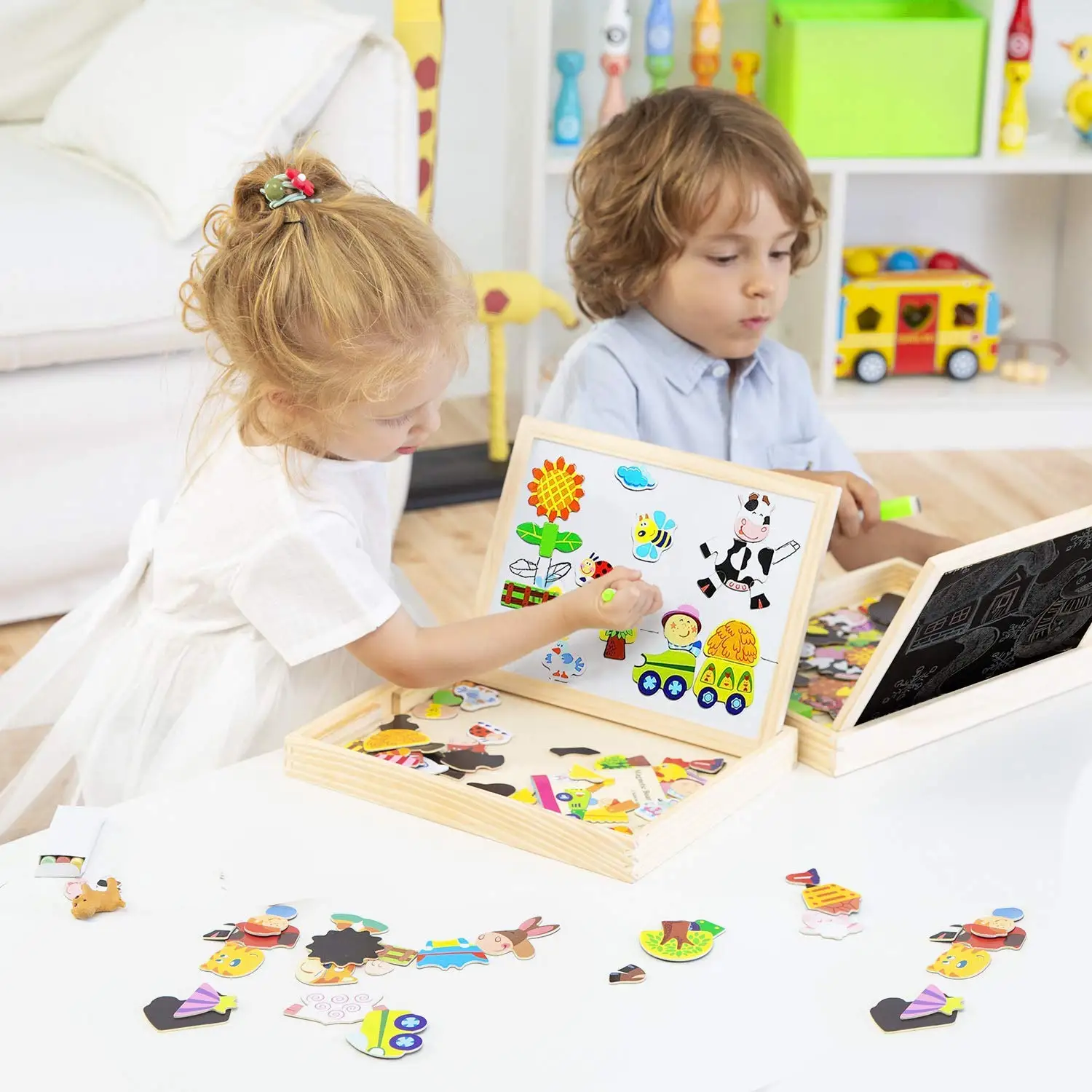 2021 Custom Wooden Toy 3d magnetic Jigsaw Puzzle For Kids