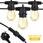 Light Ball Lights Outdoor String Light Ball 48ft Shatterproof LED Vintage Edison Bulbs Commercial Grade Patio Lights