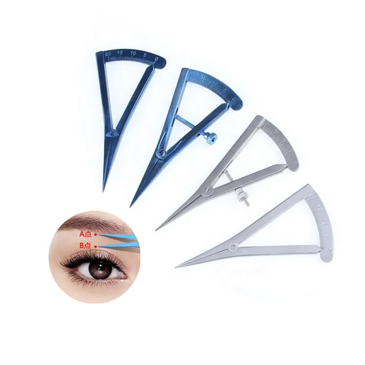 Double Eyelid Measuring Calipers Stainless Steel Surgery Equipment Eye Scale 