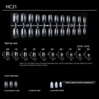 Oval Hot Sell 500pcs Bagged Full Cover Transparent And Seamless Natural White Medium Oval Nail Tips