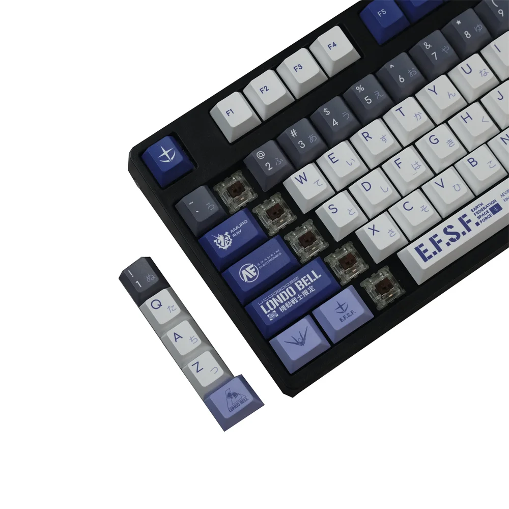 Hi V Gundam Keycaps Dye Sublimation Kca Profile Pbt Keycap For Custom