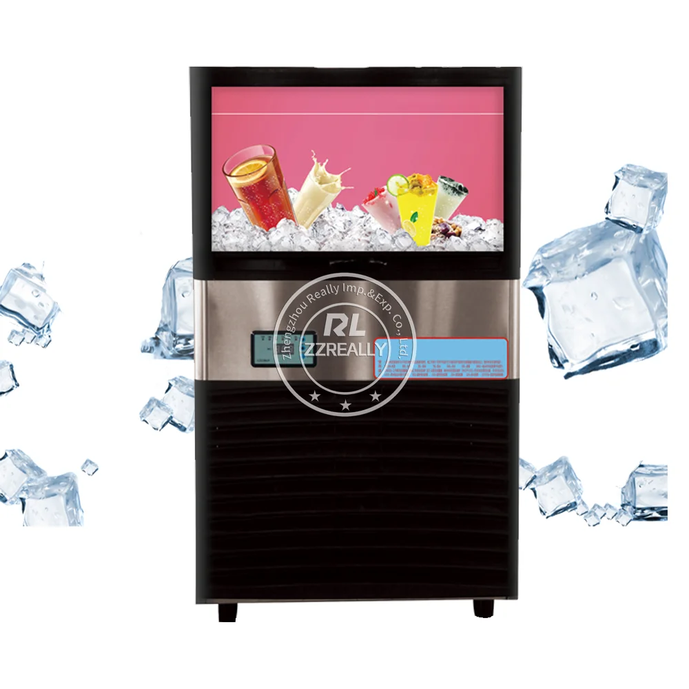 2024 Cube Bullet Shape Ice Maker Stainless Steel Ice Making Machine