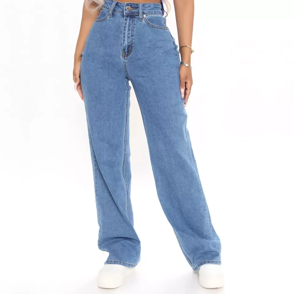 Light-colored retro high-waisted jeans women 2021 new Korean version of the net red foreign fashion super fire pants