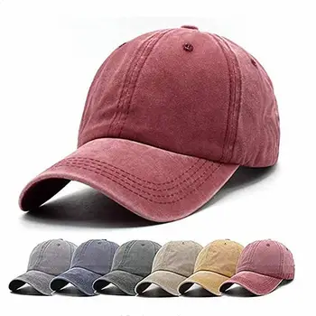 Vintage Cotton Washed Distressed gorras Hats Twill Plain Adjustable Dad Hat