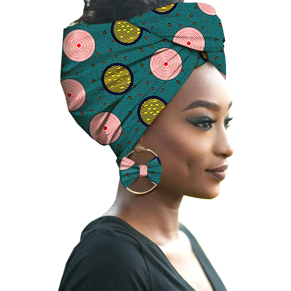 Cotton African Woman Head Wrap Head Scarf,Head Wraps Turban,African Print  Head Scarf For Black Woman - Buy African Gele Head Wrap,Women African Head  Wraps,Head Wrap Scarf African Product on 