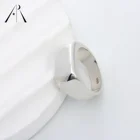 Rings Ring Rings 925 Sterling Silver Man Women Platinum Plated Square Large Wide Rings Simple Design Ring