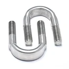 U Clamp M3 M4 M6 M8 SS304 U Type Flat Round Bending U-bolt Pipe Clamp