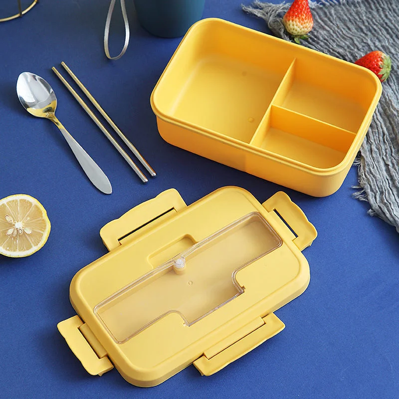 Bento Boxes With Spoon And Fork For Adults Children Food Grade PP Plastic Durable Bento Lunch Box For Kids