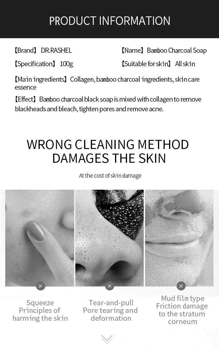 Dr.rashel Deep Cleansing Charcoal Face Black Soap Oil Control Acne