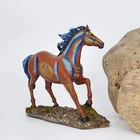 Animal Animal Resin Animal Resin Colored Horse Sculpture Custom Animal Ornaments Resin Table Top