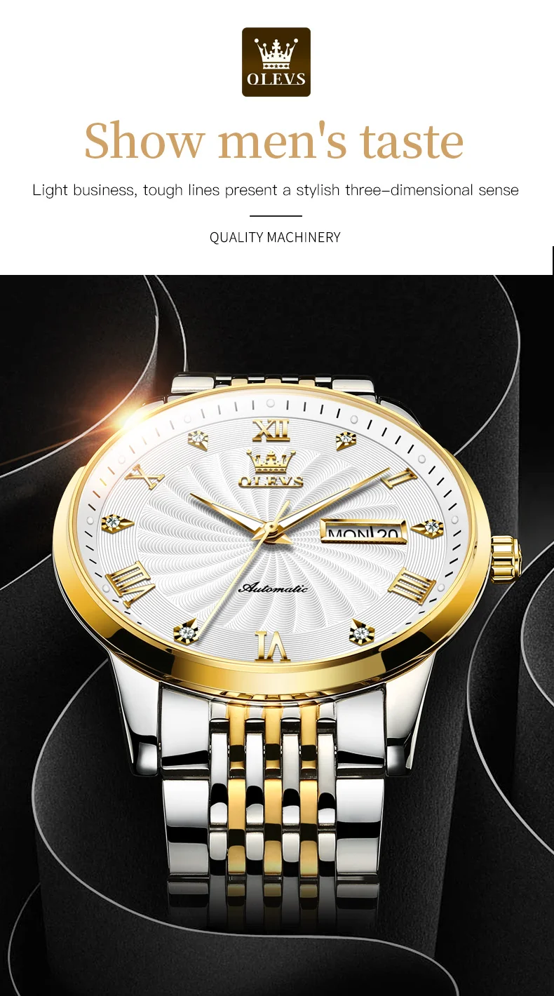 OLEVS 6630 Gold Luxury Automatic Men’s Watch