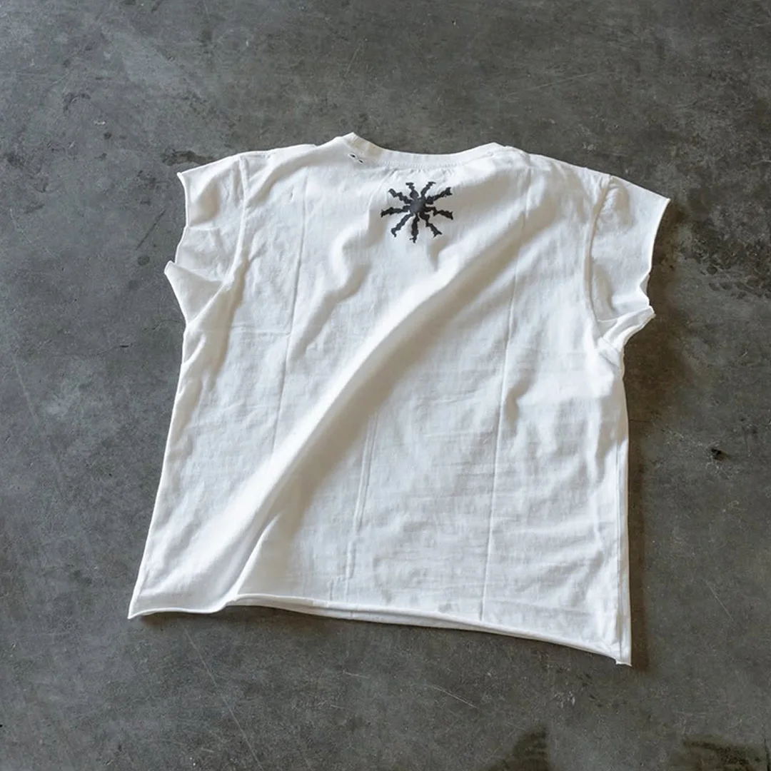 product mens high street casual heavyweight cotton short sleeve t shirt summer drop shoulder line dtg digital print customizable622-4