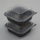 6 Plastic Microwave Container 6 Inch Plastic To Go Box Sealed Clamshell Packaging Hamburger Plastic Box