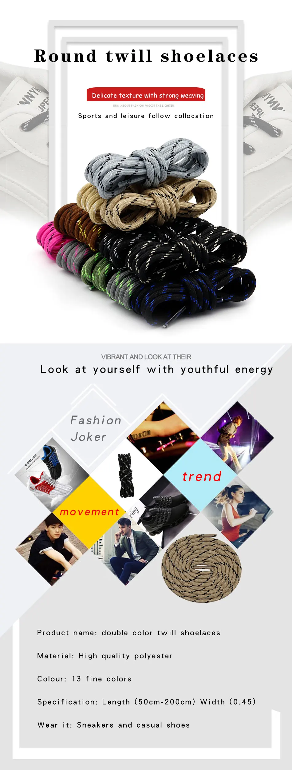 Coolstring Making Machine Fashion Outdoor Round Rope Hiking Shoe Laces