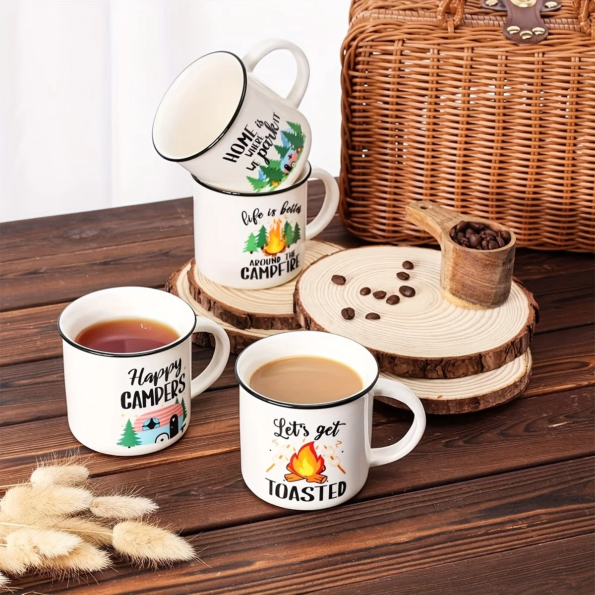 Hot Sales Sublimation Blank Enamel Christmas Mug Sublimation Coffee Mugs Camping Enamel Mug