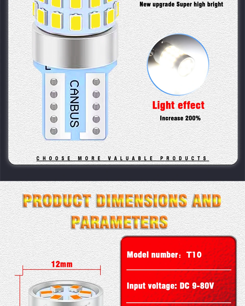 TECH-KING Car T10 2016 42SMD LED Chip With CanBus For Width Light/Interior Light/Licence Plate Light 9-80V T10 led bulb