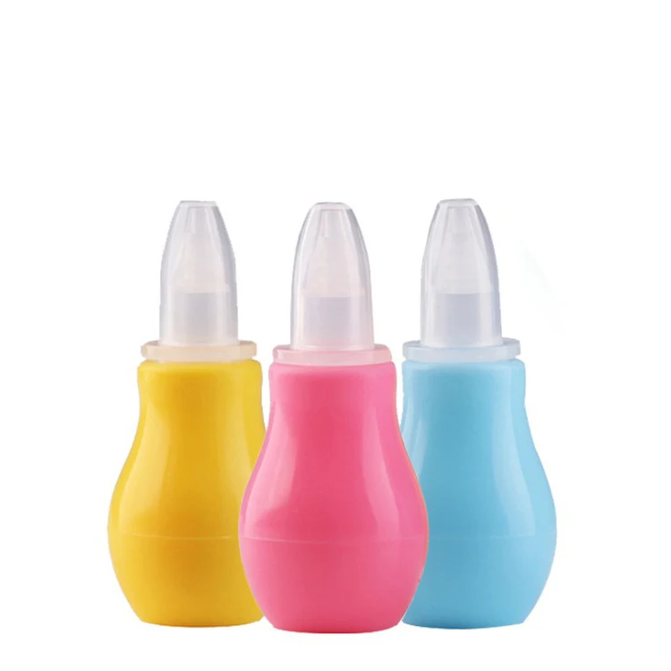 Manual Silicone Nasal Aspirator Nasal Suction Pump Cleaning Pink Baby Nose M1W0 