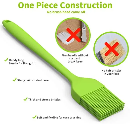 Heat Resistant Cooking Brush for BBQ Grill Baking Kitchen Brush  for oil Silicone Pastry Basting Brush