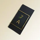Door Sign Number Embossed Door Sign YIYAO Embossed Door Sign Metal Golden Number Signage