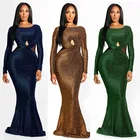 Gown Autumn And WinterDress Sexy Halter Fishtail Plus Size Knitted Dress Wholesale Wedding Dress Ball Gown