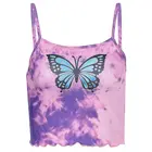 Vest Supply Ladies Butterfly Printed Sexy Crop Top Vest For Women