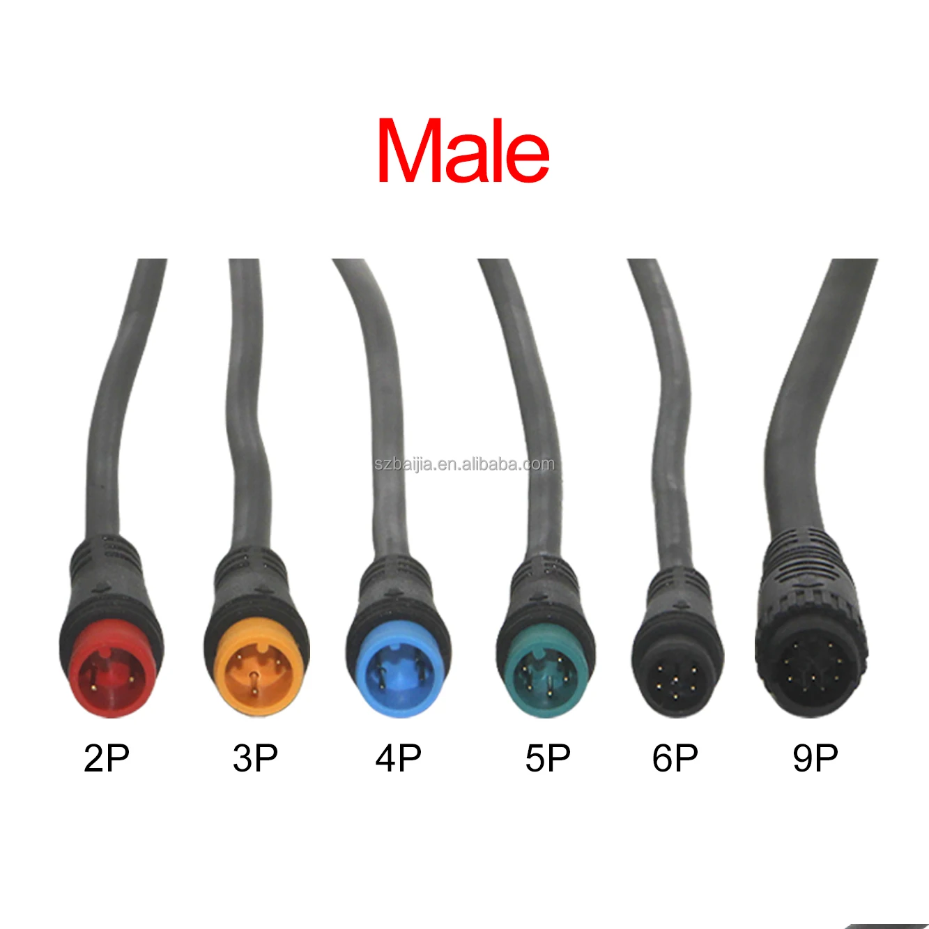 2/3/4/5/6/7/8/9 Pin female male Connector Cable Waterproof wire for electric Ebike Display Pin Cable scooter accessories