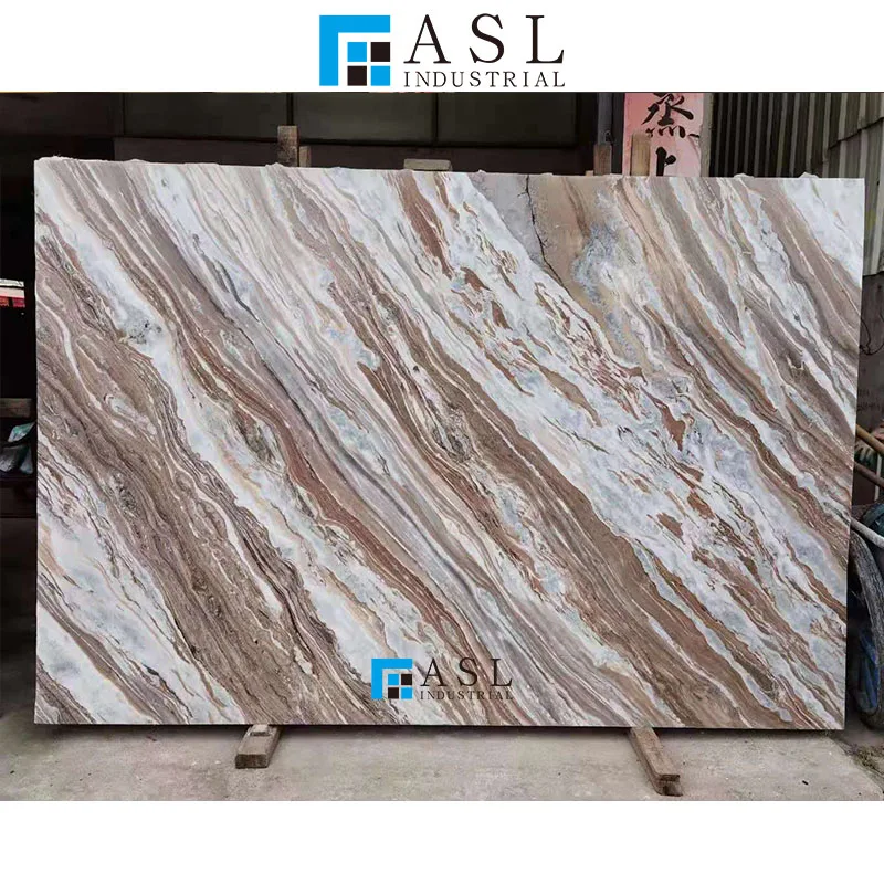 Fantasy Brown Marble Slab Granite Kitchen Countertops