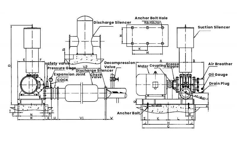Roots Blower, 380V, Electric - detail 10