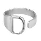 Letters Rings European Personalized 26 Letters Rings Punk Style Openable Silver Alphabet Finger Rings
