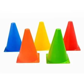 Custom Logo Soccer High quality PE Plastic Perforated Marker Cones Football Training Agility Cones