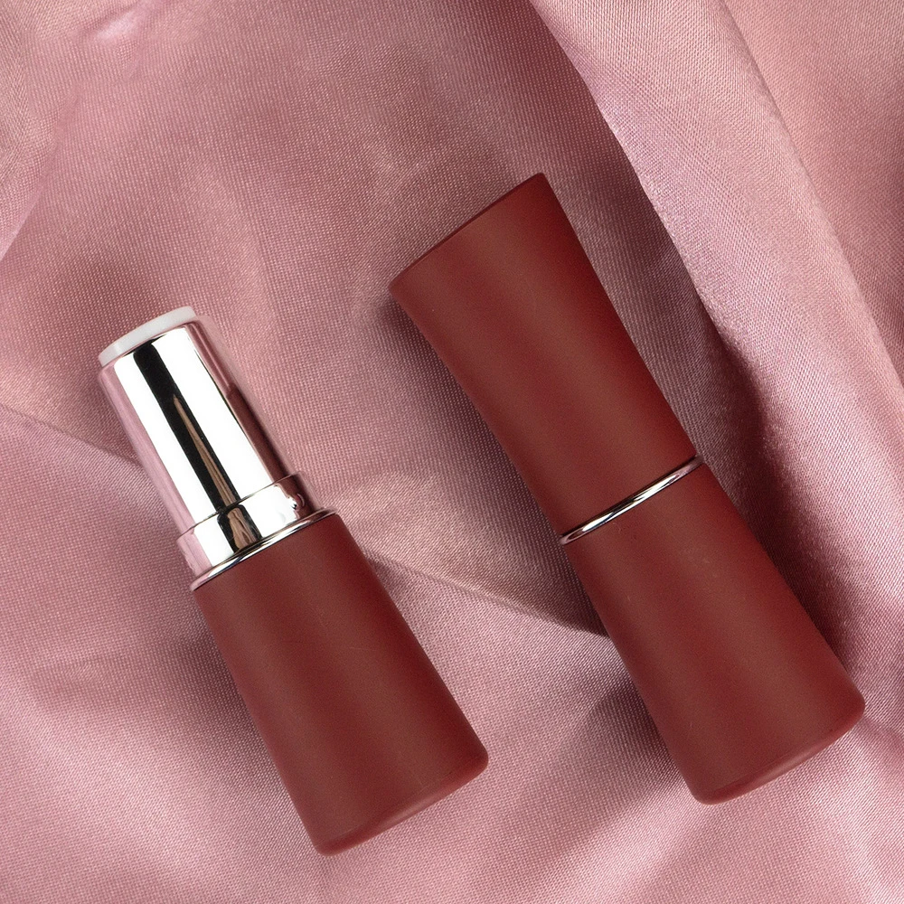 product 35g hot sale cosmetic lipstick plastic bottle small waist lip gloss tube red plastic lipstick tube-28